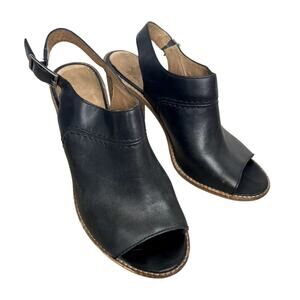 Madewell The Cary Open toe Block Heeled Sandals Black 9